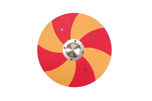 V A H - Robuster Wikinger-Rund-Schild Grimwald mit echtem Metall-Schildbuckel [Geschichte erleben | echtes Handwerk | Made in Germany] von V A H