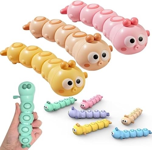 Funny Clockwork Caterpillar Spielzeug, Clockwork Caterpillar Spielzeug, Kunststoff Wiggle Caterpillar Spielzeug. (3PCS-A) von VACSAX