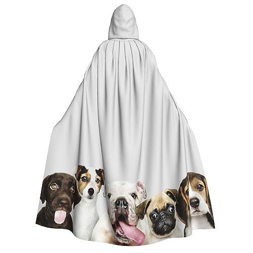 VACSAX Unisex Kapuzenumhang Lustige Hunde Drucken Erwachsene Umhang mit Kapuze Cosplay Kostüme Umhang Robe für Halloween von VACSAX