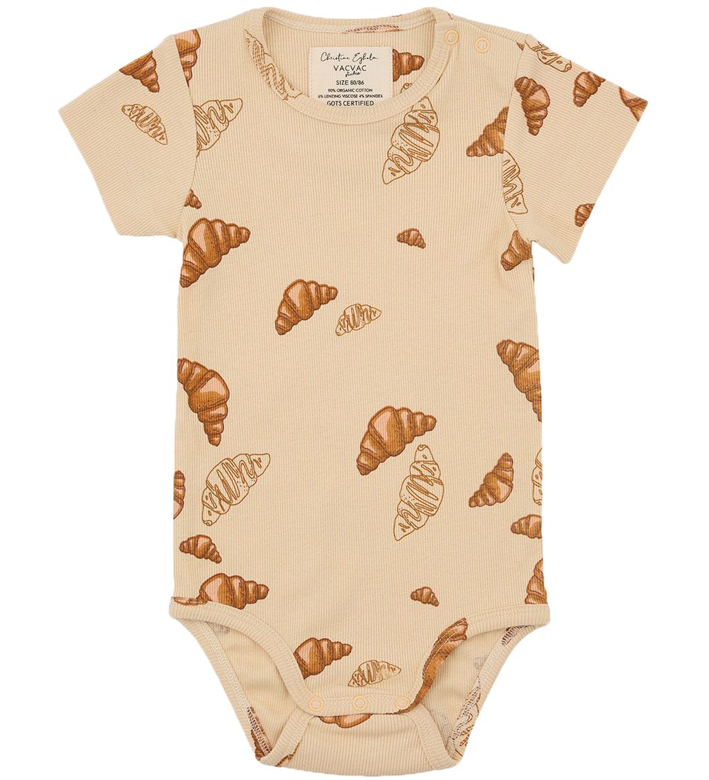 VACVAC Body k/ä - Rib - Kurt - BIG Croissant - Beige - VACVAC - 68/74 - Body K/Ä von VACVAC