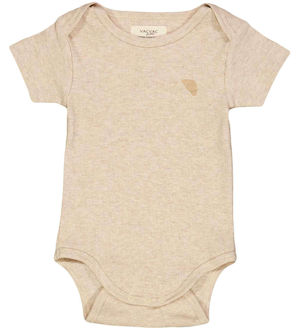 VACVAC Body k/ä - Rib - Scarlett - Light Latte Melange - VACVAC - 2 Jahre (92) - Body K/Ä von VACVAC