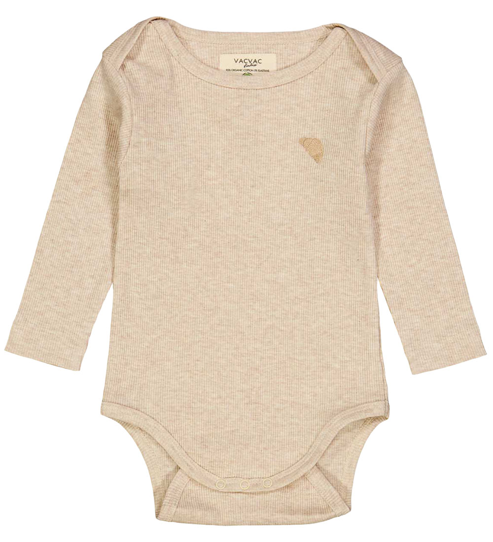 VACVAC Body l/ä - Rib - Scarlett - Light Latte Melange - VACVAC - 56/62 - Body L/Ä von VACVAC