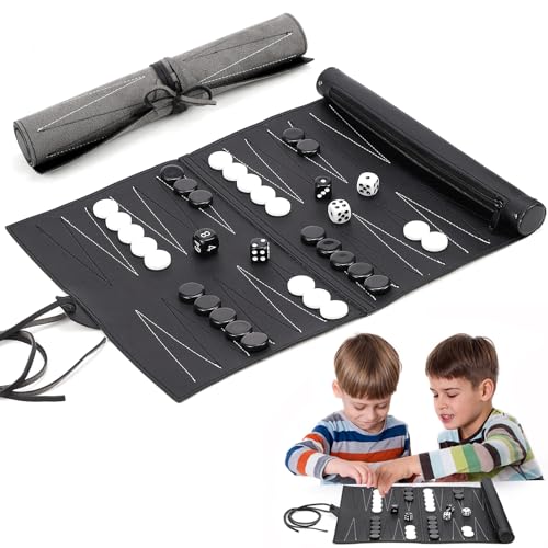 Backgammon Spiel Set Klassisches Backgammon-Set für Erwachsene, Spielfeld BxT: 36 x 25,3 cm von VAIAV