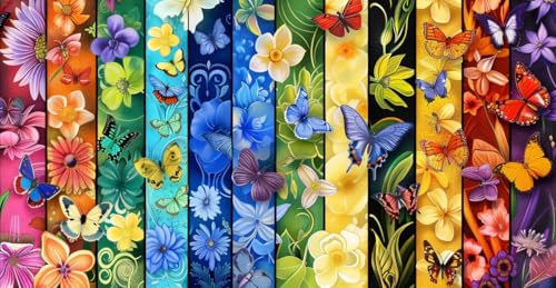 VAIIEYO Blumen Puzzle 1000 Teile, Puzzle Erwachsene Schmetterling, Kreative Unterhaltung, Spaß,Geschicklichkeitsspiel für die Ganze Familie, für Erwachsene und Kinder ab 14 Jahren, Schöne Geschenkidee von VAIIEYO