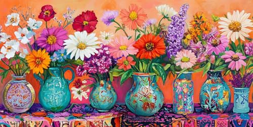 VAIIEYO Blumen Puzzle 1000 Teile, Puzzle Erwachsene Vase, Kreative Unterhaltung, Spaß, Geschicklichkeitsspiel für die Ganze Familie, für Erwachsene und Kinder ab 14 Jahren, Schöne Geschenkidee von VAIIEYO