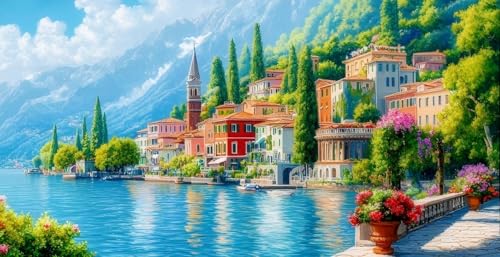VAIIEYO Seeufer Puzzle 1000 Teile, Puzzle Erwachsene Landschaft, Kreative Unterhaltung, Spaß, Geschicklichkeitsspiel für die Ganze Familie, für Erwachsene und Kinder ab 14 Jahren, Schöne Geschenkidee von VAIIEYO