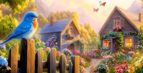 VAIIEYO Vögel Puzzle 1000 Teile, Puzzle Erwachsene Hütte, Kreative Unterhaltung, Spaß, Geschicklichkeitsspiel für die Ganze Familie, für Erwachsene und Kinder ab 14 Jahren, Schöne Geschenkidee von VAIIEYO