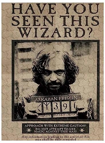 Für Erwachsene, 1000 Teile Holzpuzzle, Wanddekoration, Harry Potter Wanted Sirius Black Bild 75 * 50cm von VAKUUM
