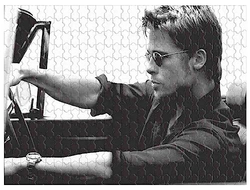 Für Erwachsene, 500 Teile Holzpuzzle, Bild von Brad Pitt, amerikanischer berühmter Filmstar, 52 x 38 cm von VAKUUM