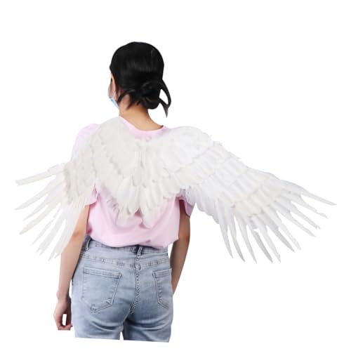 VALICLUD 1 PC Dekorative Stoffdekorationen Geburtstag Und Fantasie Amor Halloween Glitzernde Kostümflügel Tinker Kostüme Für Erwachsene Cosplay Party Feenanzug Mädchen Buzz Weiß von VALICLUD