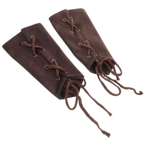 VALICLUD 1 Paar Bayerischer Handschutz armlehnen armschützer Halloween-Attacken Oktoberfest-Outfit Renaissance-Armschienen Renaissance-Accessoires für Herren Armschutz Polyester Brown von VALICLUD