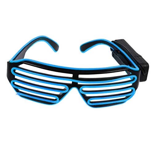 VALICLUD 1 Paar Shutter-brille Flash-kostüm Brillen Maskerade Strandparty Brille Blendschutzbrillen Plastikspiele Brille 70er Kind Pvc-kunststoff Leuchtend von VALICLUD