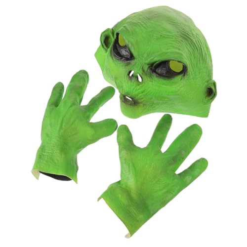 VALICLUD 1 Satz halloween kostüm halloween costume Alien-Maske für Erwachsene Alien-Maske für Party Alien-Maske Handschuhe Maskerade-Party-Alien-Maske Erwachsener Requisiten bilden von VALICLUD