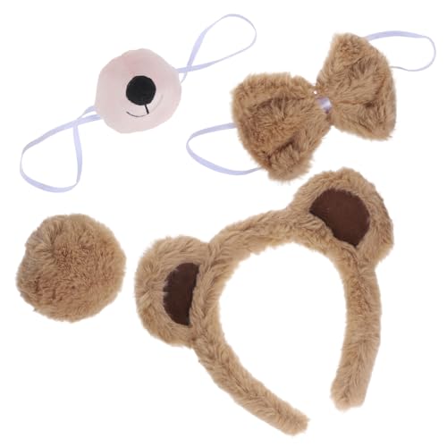VALICLUD 1 Set Bärenohren Stirnband Und Tierkostüm Requisiten Fliege Für Cosplay Und Party VALICLUD 1 Set Bärenohren Stirnband Und Tierkostüm Requisiten Fliege Für Cosplay Und Party von VALICLUD