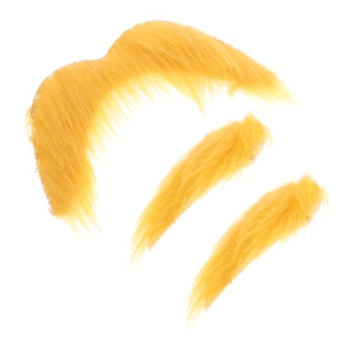 VALICLUD 1 Satz Bart- und Augenbrauenset Karneval Bart Requisit Selbstklebender Kunstbart Halloween Kleidung Halloween Klamotten Augenbrauen-Requisiten dekorativer Schnurrbart Stoff Yellow VALICLUD 1 Satz Bart- und Augenbrauenset Karneval Bart Requisit Selbstklebender Kunstbart Halloween Kleidung Halloween Klamotten Augenbrauen-Requisiten dekorativer Schnurrbart Stoff Yellow von VALICLUD