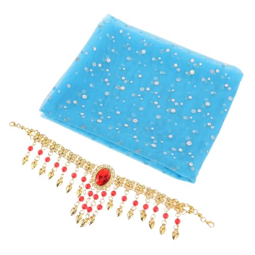 VALICLUD 1 Satz Bauchtanzkopfschmuckanzug Karnevalskostüme Bauchtänzerin-Outfit karneval kopfbedeckung karneval kopfschmuck Bauchtanzschmuck Tanzschleier Tanzzubehör Gittergewebe Himmelblau VALICLUD 1 Satz Bauchtanzkopfschmuckanzug Karnevalskostüme Bauchtänzerin-Outfit karneval kopfbedeckung karneval kopfschmuck Bauchtanzschmuck Tanzschleier Tanzzubehör Gittergewebe Himmelblau von VALICLUD