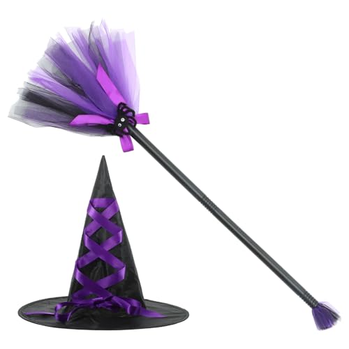 VALICLUD 1 Satz Besen Hexenhut Fliegender Besen Der Halloween Hängender Anhänger Hexenhut Für Die Party Halloween-besenstiel- Hexen-cosplay-besen Plastik Violett VALICLUD 1 Satz Besen Hexenhut Fliegender Besen Der Halloween Hängender Anhänger Hexenhut Für Die Party Halloween-besenstiel- Hexen-cosplay-besen Plastik Violett von VALICLUD