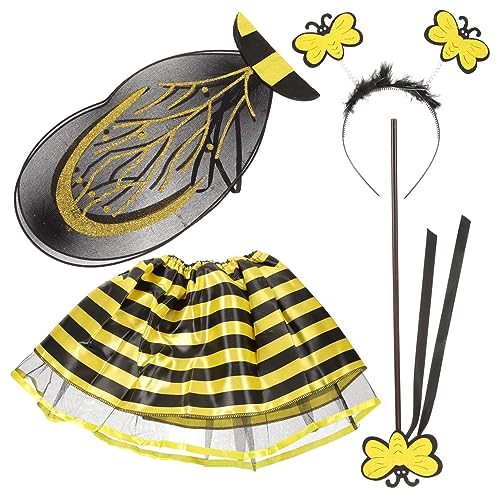 VALICLUD 1 Satz Biene Cosplay Stirnband Cosplay-kleidung Für Cosplay Party Bienenflügel Performance-kleidung Bienenkostüm Bienenflügel Für Cosplay Kinderpartykostüm Siebdruck von VALICLUD
