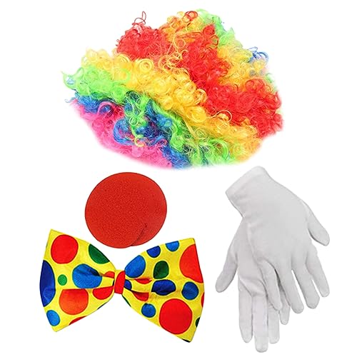 VALICLUD 1 Satz Clown Kostüm Zubehör für Erwachsene Clown Perücke Clownsnase Karneval Accessoires für Halloween Geburtstagsfeiern Zirkusshows Cosplay Veranstaltungen VALICLUD 1 Satz Clown Kostüm Zubehör für Erwachsene Clown Perücke Clownsnase Karneval Accessoires für Halloween Geburtstagsfeiern Zirkusshows Cosplay Veranstaltungen von VALICLUD