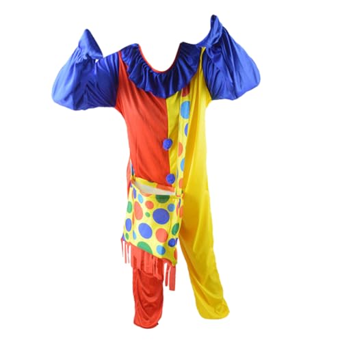 VALICLUD Kinderanzug 1 Satz Clownkostüm für Erwachsene Männerkleidung Clown-Overall Kleider Karnevalsanzug Halloween Anzug für Erwachsene bilden Performance-Kostüm Polyester von VALICLUD