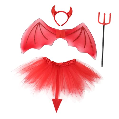 VALICLUD 1 Satz Dämonen Flügel Set Netz Kostüm Dinosaurier Stirnband Dekoration Zubehör Röcke Kinderschminkset Tragegurt Halloween Deko Baustützen Eincremehilfe Schminksets Rot Plastik VALICLUD 1 Satz Dämonen Flügel Set Netz Kostüm Dinosaurier Stirnband Dekoration Zubehör Röcke Kinderschminkset Tragegurt Halloween Deko Baustützen Eincremehilfe Schminksets Rot Plastik von VALICLUD