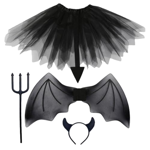 VALICLUD Teufels-stirnband Teufelsflügel-anzug Rock Für Kinder Halloween-party Dekoration Kostüme VALICLUD Teufels-stirnband Teufelsflügel-anzug Rock Für Kinder Halloween-party Dekoration Kostüme von VALICLUD