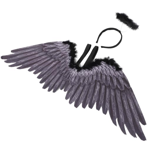 VALICLUD 1 Satz Engelsflügel Marienkäfer Halloween Kleid für Mädchen Feenkostüm Flügel Frauen faschingskostüme fasnachtskostüme Engel Stirnband für Erwachsene weißer Flügel Vlies Black VALICLUD 1 Satz Engelsflügel Marienkäfer Halloween Kleid für Mädchen Feenkostüm Flügel Frauen faschingskostüme fasnachtskostüme Engel Stirnband für Erwachsene weißer Flügel Vlies Black von VALICLUD