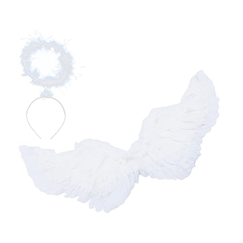 VALICLUD 1 Satz Federflügel Feenflügel Ballettröckchen Kinderkostüme Flügel für Mädchengeburtstage kostã¼me fã¼r erwachsene Federnflügel Partykostüm Flügel Kopfschmuck mit Engelsring Weiß VALICLUD 1 Satz Federflügel Feenflügel Ballettröckchen Kinderkostüme Flügel für Mädchengeburtstage kostã¼me fã¼r erwachsene Federnflügel Partykostüm Flügel Kopfschmuck mit Engelsring Weiß von VALICLUD