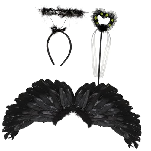 VALICLUD 1satz Cosplay Engelsflügel Kostüm Mit Heiligenschein Und Haarreif Für Halloween Fotoshootings Und Kostümpartys Leichte Und Verkleidung Für Kleine VALICLUD 1satz Cosplay Engelsflügel Kostüm Mit Heiligenschein Und Haarreif Für Halloween Fotoshootings Und Kostümpartys Leichte Und Verkleidung Für Kleine von VALICLUD