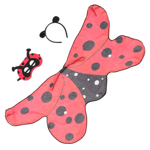 VALICLUD 1satz Ladybug Kostüm Zubehör Mit Flügeln Kopfband Und Für Halloween Geburtstagsfeiern Und Theateraufführungen von VALICLUD