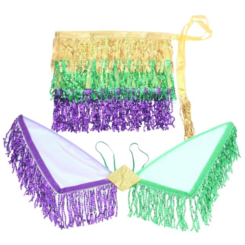 VALICLUD Bauchtanz-rockanzug Mit Flügeln Und Pailletten-hüfttuch Tanzaccessoire Für Partys VALICLUD Bauchtanz-rockanzug Mit Flügeln Und Pailletten-hüfttuch Tanzaccessoire Für Partys von VALICLUD