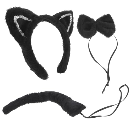 VALICLUD 1 Satz Glitzerndes Katzenohren Stirnband mit und Fliege für Halloween Cosplay Accessoires für Rollenspiele und Verkleidungen VALICLUD 1 Satz Glitzerndes Katzenohren Stirnband mit und Fliege für Halloween Cosplay Accessoires für Rollenspiele und Verkleidungen von VALICLUD