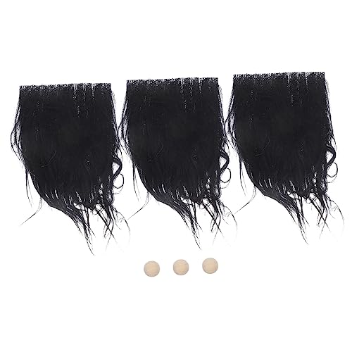 VALICLUD 1 Satz Gnomenbart Weihnachten Gnom liefert Schwarz Kunsthaar behaart Party weihachtsdeko weihnchtsdeko Decorative Accessories swor vorgeschnittener Puppenbart Zwergbärte Holz Black von VALICLUD