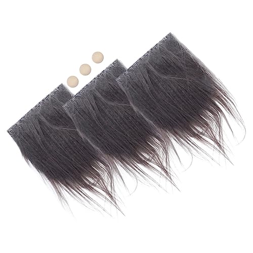 VALICLUD 1 Satz Gnomenzubehör Herstellen Bart-kit Bartset Für Männer Gefälschte Vorräte Falsche Schnurrbärte Halloween Gefälschter Bart Falsche Bart-augenbrauen Bart Gefälscht Holz Grey von VALICLUD