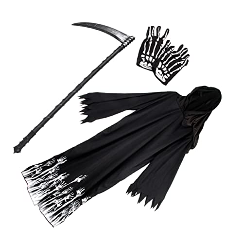 VALICLUD 1 Satz Halloween-Anzug Gruseliges Geisterkostüm Halloween-Kostüme für Erwachsene Zombie-Kostümzubehör Halloween Theme Halloween Horror Schrei Kostüm Halloween-Umhänge Plastik Black von VALICLUD