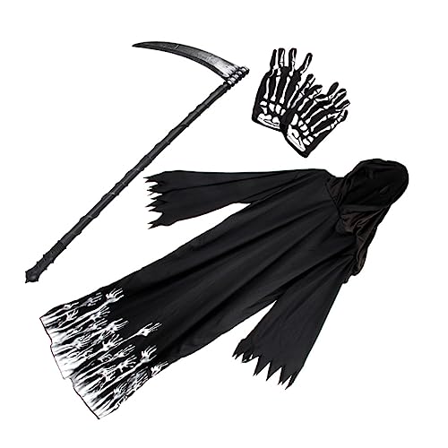 VALICLUD 1 Satz Halloween-Anzug Gruseliges Geisterkostüm Skeletthandschuhe Für Sichelstütze Zombie-kostümzubehör Kostüme Für Erwachsene Schicke Handschuhe Kapuzenumhang Black Plastik VALICLUD 1 Satz Halloween-Anzug Gruseliges Geisterkostüm Skeletthandschuhe Für Sichelstütze Zombie-kostümzubehör Kostüme Für Erwachsene Schicke Handschuhe Kapuzenumhang Black Plastik von VALICLUD