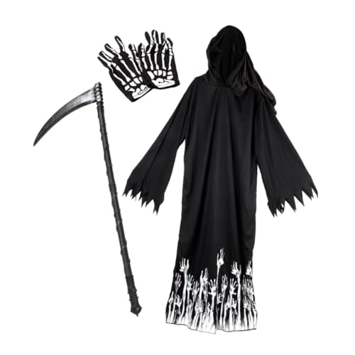 VALICLUD 1 Satz Halloween-Anzug Kapuzenumhang schwarzer Kapuzenmantel Halloween-Kostüme für Erwachsene Halloween Theme Halloween Horror Cosplay-Mantel Cosplay -Kostüm Plastik Black VALICLUD 1 Satz Halloween-Anzug Kapuzenumhang schwarzer Kapuzenmantel Halloween-Kostüme für Erwachsene Halloween Theme Halloween Horror Cosplay-Mantel Cosplay -Kostüm Plastik Black von VALICLUD