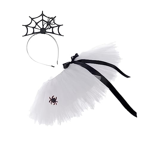 VALICLUD 1 Satz Halloween-Mesh-Rock kinderkostüme halloween kinderkostum halloween kopfbedeckung halloween Kostüm Ballettröckchen Tutu-Rock aus Mesh für Mädchen Spinnennetz-Tutu von VALICLUD