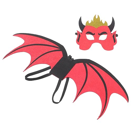 VALICLUD 1 Satz Halloween-Teufelsflügel-Maskenset für Halloween-Accessoires Zubehör Halloweenkostüm Halloween Kostümset für Flügel Kostüm Teufelshörner-Masken Vlies rot VALICLUD 1 Satz Halloween-Teufelsflügel-Maskenset für Halloween-Accessoires Zubehör Halloweenkostüm Halloween Kostümset für Flügel Kostüm Teufelshörner-Masken Vlies rot von VALICLUD