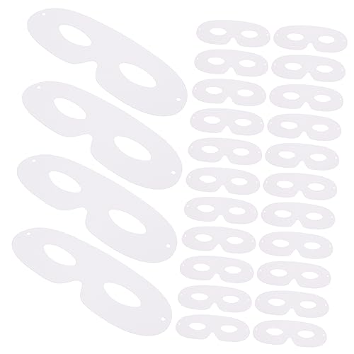 VALICLUD 1 Satz Halloween-maske Party Rave Halbmasken-maskerade Maskerade Maske Herren Schmücken Kunstmaske Wiederverwendbar Halloween-geistermaske Fuchs Unbemalt Led-maske Papierstau Weiß von VALICLUD