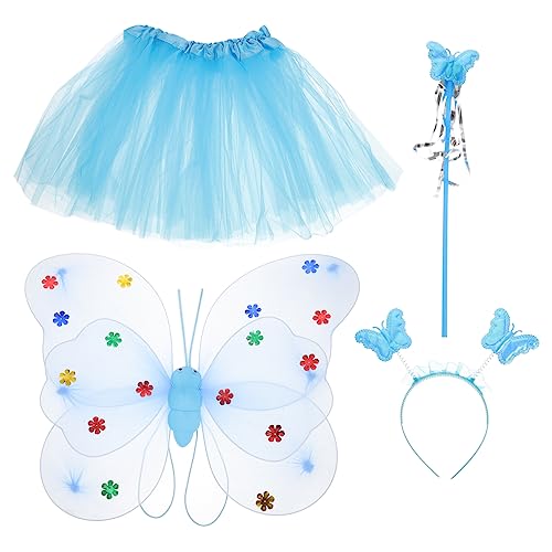 VALICLUD 1 Satz Kostüme Für Verkleiden Sich Für Mädchen Feenkleid Tutu- Neonrock Feenstab Tutu-rock -performance-kostüme Schmetterlingsflügel Puppe Blue Stahldraht VALICLUD 1 Satz Kostüme Für Verkleiden Sich Für Mädchen Feenkleid Tutu- Neonrock Feenstab Tutu-rock -performance-kostüme Schmetterlingsflügel Puppe Blue Stahldraht von VALICLUD