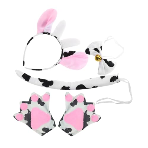 VALICLUD 1 Satz Kuhkopfschmuck Set Haarband Cosplay Kuhkostüm Halloween Kostümzubehör tierische stirnbänder Kuh-Cosplay Kuhkostüme Kopfbedeckung Stirnbänder für Nutztiere Stoff von VALICLUD