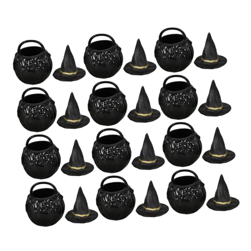 VALICLUD 1 Satz Miniatur Witch Hat Cauldron Teiliges für Halloween Dekoration für Puppenhäuser Partys und Kreative Bastelprojekte Leicht und Langlebig von VALICLUD