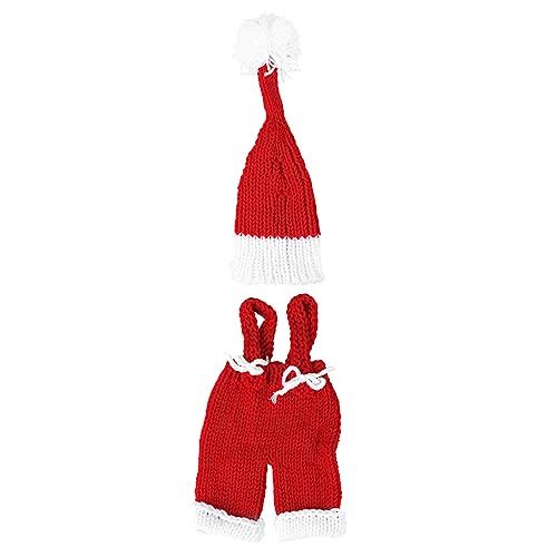VALICLUD Festliches Baby-weihnachtsmann-outfit Für Neugeborene Weihnachtsfotografie Handgefertigt Baumwolle 0–1 Jahre Alt Rote Festivalkostüme von VALICLUD