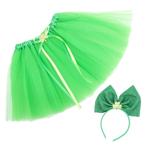 VALICLUD 1 Satz Partykleidung St. Patricks Day Rock irisches Kostümzubehör Mädchen-Outfits Make-up-Stirnband St. Patricks Day Stirnband St. Patricks Zubehör Cosplay bilden von VALICLUD