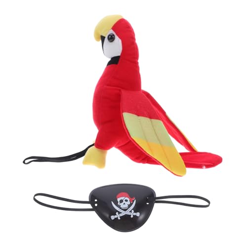 VALICLUD 1 Satz Piraten Papagei Plüschspielzeug Teiliges Kostümzubehör für Halloween Cosplay mit Schulterpapagei und Hut für Piraten Themenpartys VALICLUD 1 Satz Piraten Papagei Plüschspielzeug Teiliges Kostümzubehör für Halloween Cosplay mit Schulterpapagei und Hut für Piraten Themenpartys von VALICLUD