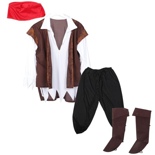 VALICLUD 1 Satz Piratenkostüm Piraten-Cosplay-Kostüm Kostüme Piratenzubehör für Erwachsene Mann Männer halloween costume halloween kleidung Kostümprop Cosplay-Kostüm für Halloween Stoff von VALICLUD