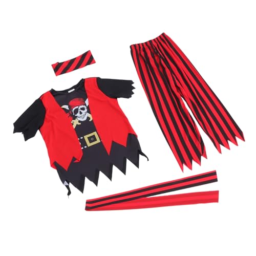 VALICLUD 1 Satz Piratenkostüm für Halloween Outfits Cosplay Kleidung für Jungen Leicht Anzuziehen Bequemes Material für Rollenspiele Halloween Partys von VALICLUD