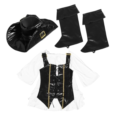 VALICLUD 1 Satz Piratenkostüm für Mädchen Piratenkleidung für Verkleidung für Piratenparty-Outfit Süße Halloween-Kostüme für Piratenkostüm für Polyester von VALICLUD