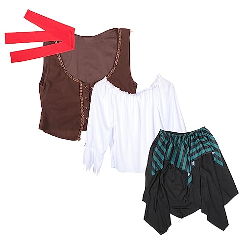 VALICLUD 1 Satz Piratenkostüm halloween costume halloween kleidung fasnachtskostüme halloween kostün Halloween -Kostüm Piraten-Cosplay-Zubehör Cosplay-Kostüm für Halloween Kostümprop Stoff von VALICLUD